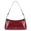Bolsa De Ombro Fivelas Verniz Vermelho Cereja - imagem 1