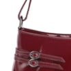 Bolsa De Ombro Fivelas Verniz Vermelho Cereja - imagem 6