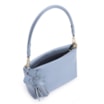 Bolsa De Ombro Flor Couro Azul - imagem 4