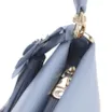 Bolsa De Ombro Flor Couro Azul - imagem 5