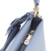Bolsa De Ombro Flor Couro Azul - imagem 5