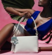 Bolsa De Ombro Flor Couro Off White - imagem 2