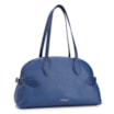 Bolsa De Ombro Grande Couro Antique Azul Fivela Lateral - imagem 2
