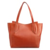  Bolsa De Ombro Grande Couro Antique Laranja Pingente Dourado - imagem 3