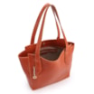  Bolsa De Ombro Grande Couro Antique Laranja Pingente Dourado - imagem 4