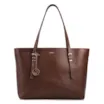 Bolsa De Ombro Grande Couro Antique Marrom Alças Paralelas - imagem 1
