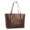 Bolsa De Ombro Grande Couro Antique Marrom Alças Paralelas - imagem 3