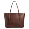 Bolsa De Ombro Grande Couro Antique Marrom Alças Paralelas - imagem 3
