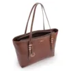 Bolsa De Ombro Grande Couro Antique Marrom Alças Paralelas - imagem 5