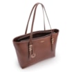 Bolsa De Ombro Grande Couro Antique Marrom Alças Paralelas - imagem 4