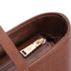 Bolsa De Ombro Grande Couro Antique Marrom Alças Paralelas - imagem 6
