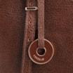 Bolsa De Ombro Grande Couro Antique Marrom Alças Paralelas - imagem 6
