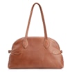 Bolsa De Ombro Grande Couro Antique Marrom Claro Fivela Lateral - imagem 3