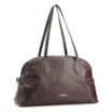 Bolsa De Ombro Grande Couro Antique Marrom Escuro Fivela Lateral - imagem 3