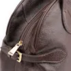 Bolsa De Ombro Grande Couro Antique Marrom Escuro Fivela Lateral - imagem 6