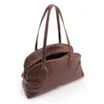 Bolsa De Ombro Grande Couro Antique Marrom Fivela Lateral - imagem 4