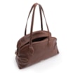 Bolsa De Ombro Grande Couro Antique Marrom Fivela Lateral - imagem 4