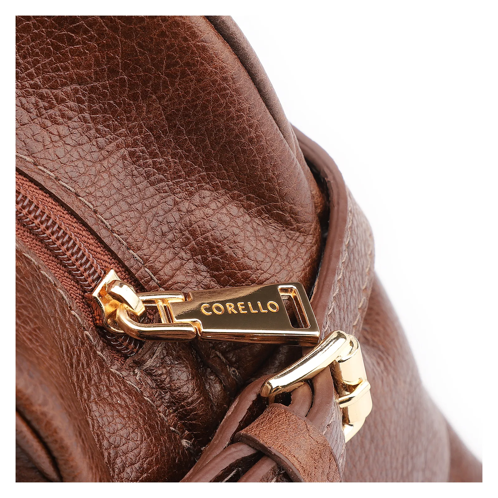 Bolsa De Ombro Grande Couro Antique Marrom Fivela Lateral