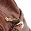 Bolsa De Ombro Grande Couro Antique Marrom Fivela Lateral - imagem 5