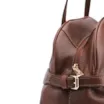 Bolsa De Ombro Grande Couro Antique Marrom Fivela Lateral - imagem 6