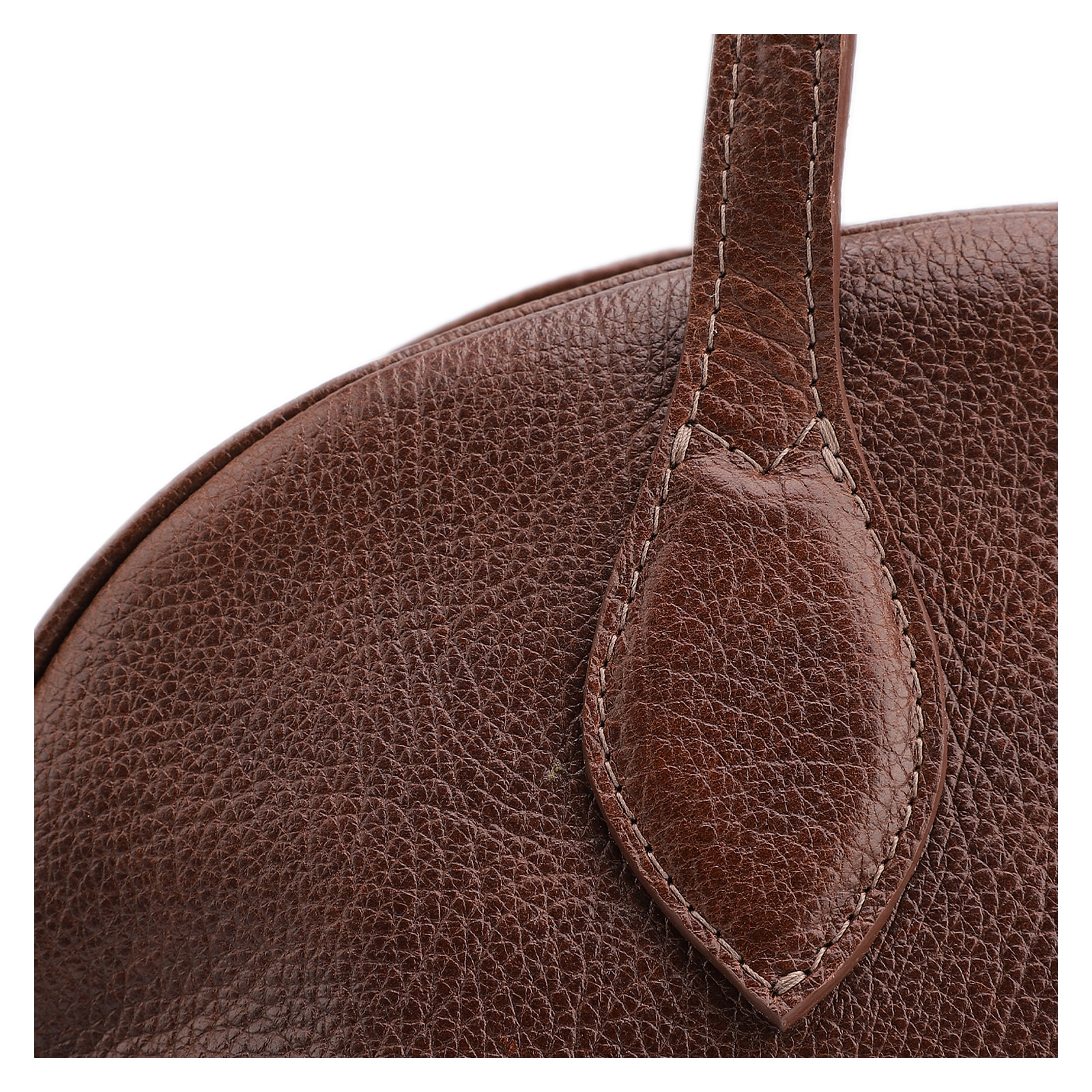 Bolsa De Ombro Grande Couro Antique Marrom Fivela Lateral