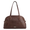 Bolsa De Ombro Grande Couro Antique Marrom Fivela Lateral - imagem 1