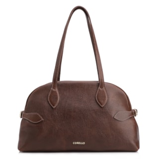 Grande Couro antique Marrom Fivela Lateral