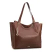  Bolsa De Ombro Grande Couro Antique Marrom Pingente Dourado - imagem 2