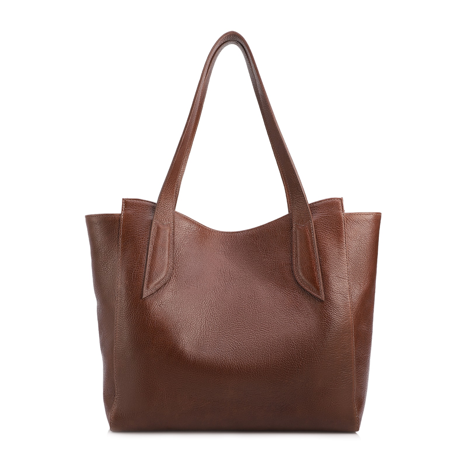  Bolsa De Ombro Grande Couro Antique Marrom Pingente Dourado