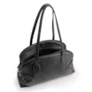 Bolsa De Ombro Grande Couro Antique Preta Fivela Lateral - imagem 4