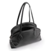 Bolsa De Ombro Grande Couro Antique Preta Fivela Lateral - imagem 4