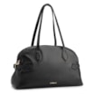 Bolsa De Ombro Grande Couro Antique Preta Fivela Lateral - imagem 2