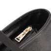 Bolsa De Ombro Grande Couro Antique Preto Alças Paralelas - imagem 5