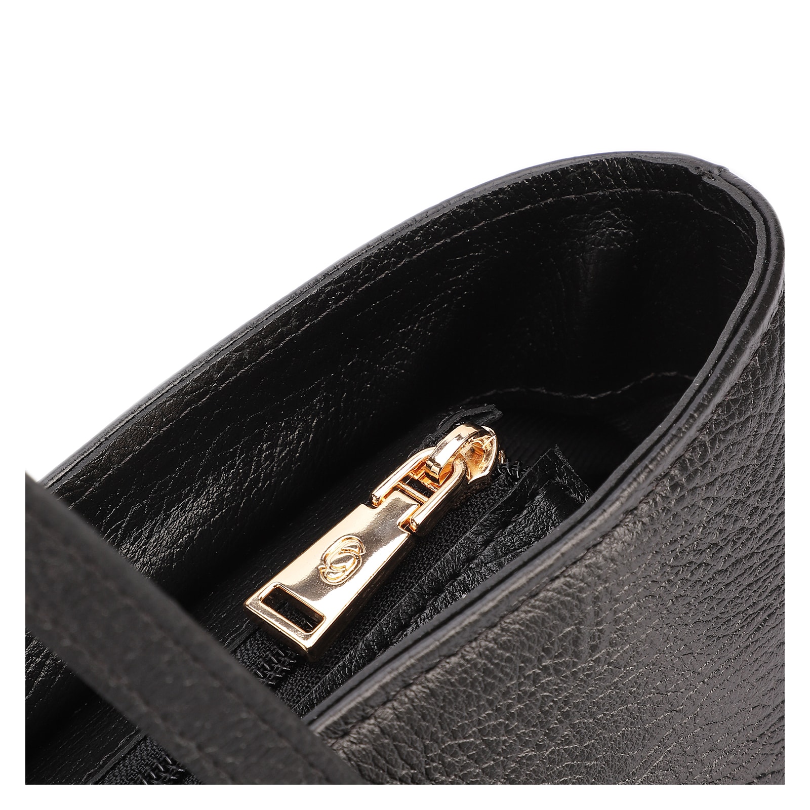 Bolsa De Ombro Grande Couro Antique Preto Alças Paralelas