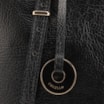 Bolsa De Ombro Grande Couro Antique Preto Alças Paralelas - imagem 6