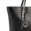 Bolsa De Ombro Grande Couro Antique Preto Alças Paralelas - imagem 7