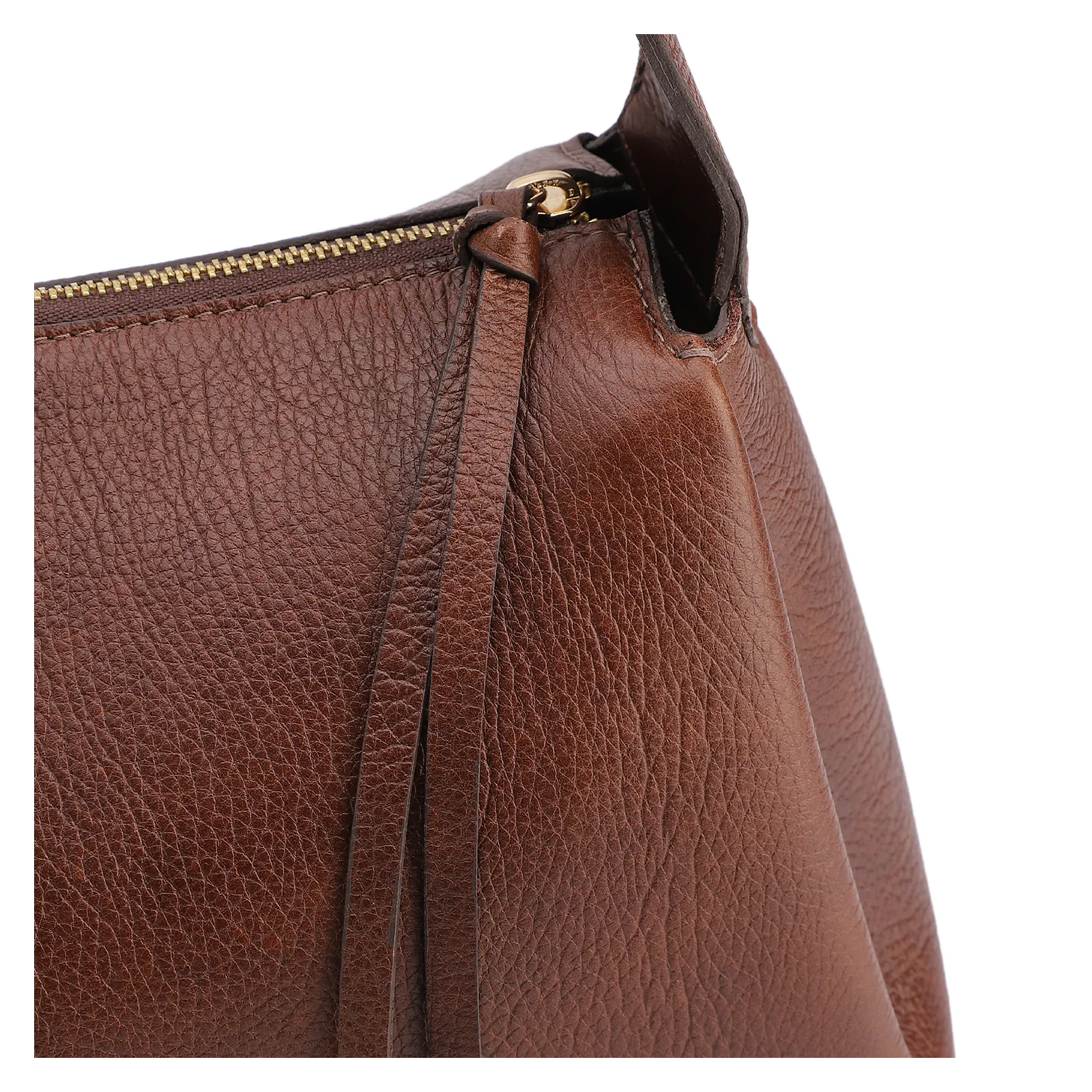  Bolsa De Ombro Grande Marrom Couro Antique Aplicação