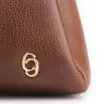  Bolsa De Ombro Grande Marrom Couro Antique Aplicação - imagem 7