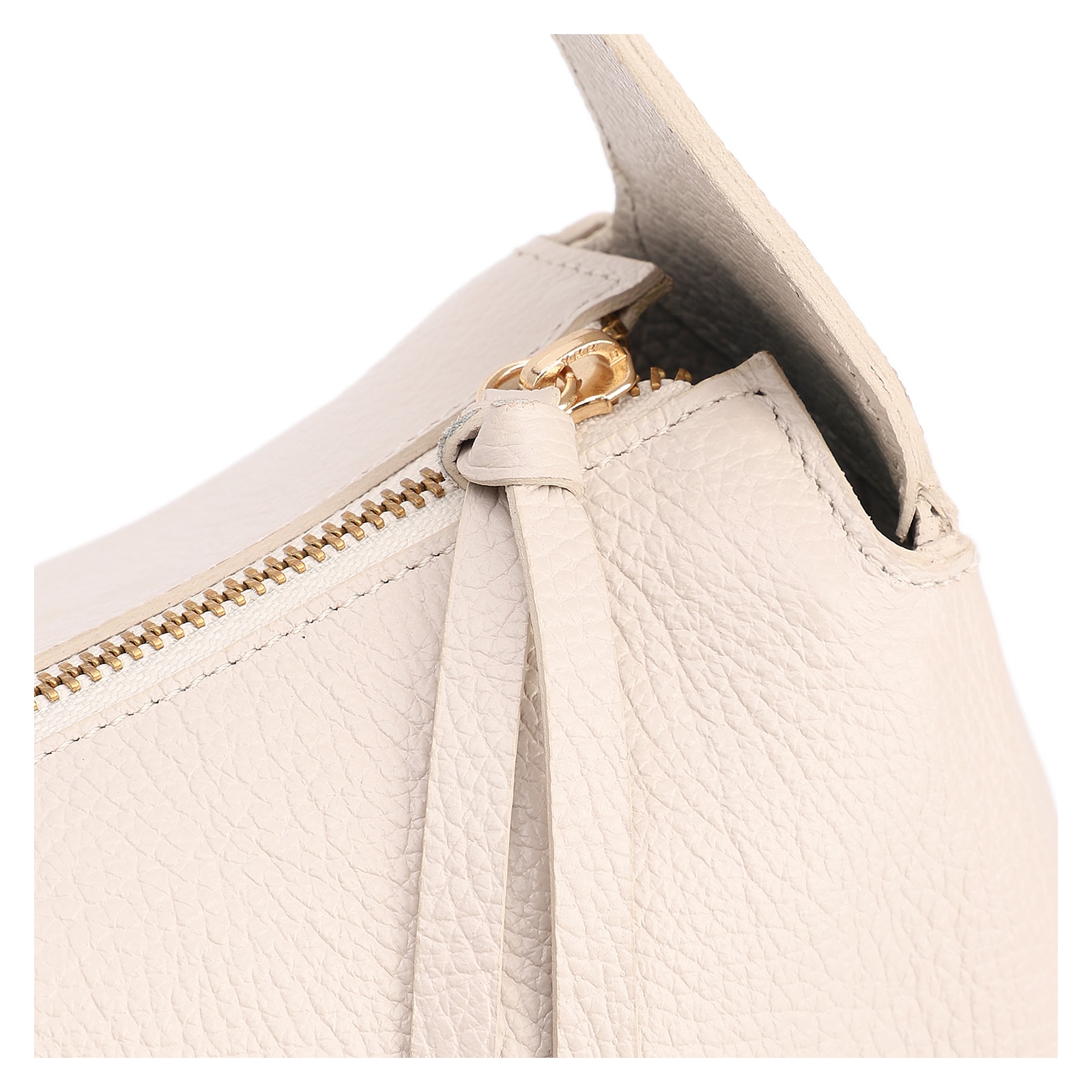 Bolsa De Ombro Grande Off White Couro Antique Aplicação