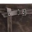 Bolsa De Ombro Ilhós Couro Estonado Marrom - imagem 6