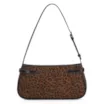 Bolsa De Ombro Ilhós Couro Nobuck Onça/Couro Preto - imagem 3