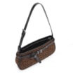 Bolsa De Ombro Ilhós Couro Nobuck Onça/Couro Preto - imagem 4