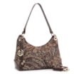 Bolsa De Ombro Jacquard Paisley /Couro Marrom - imagem 3