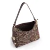 Bolsa De Ombro Jacquard Paisley /Couro Marrom - imagem 5