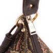Bolsa De Ombro Jacquard Paisley /Couro Marrom - imagem 6