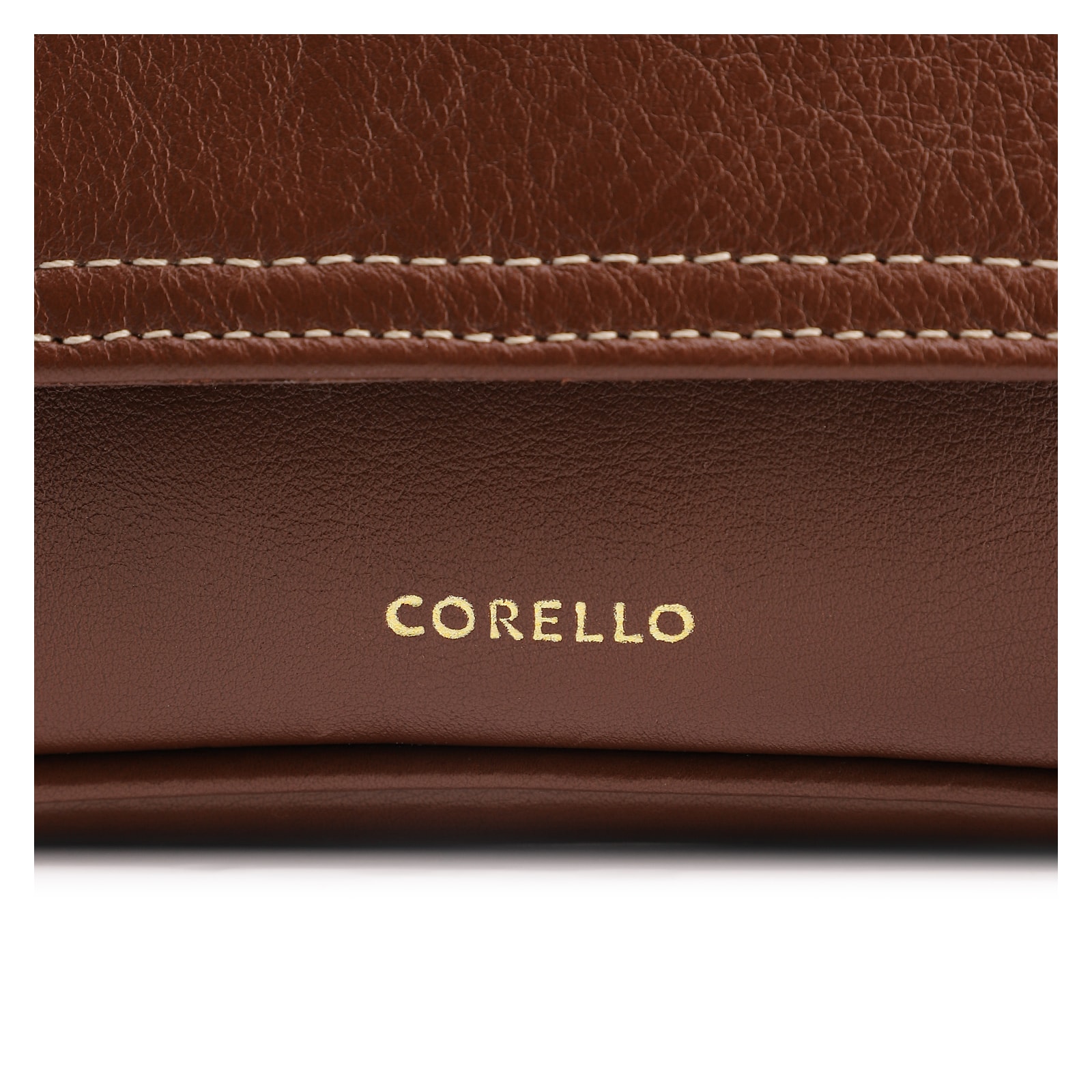 Bolsa De Ombro Lenço Couro Marrom