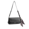  Bolsa De Ombro Lenço Couro Preto - imagem 3