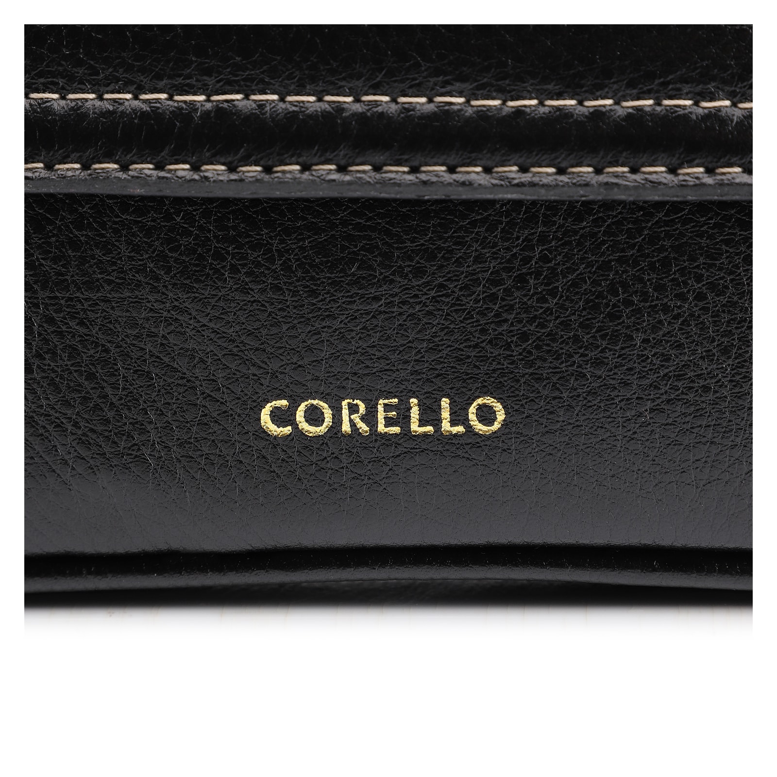 Bolsa De Ombro Lenço Couro Preto
