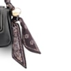  Bolsa De Ombro Lenço Couro Preto - imagem 8
