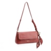  Bolsa De Ombro Lenço Couro Vermelho - imagem 3